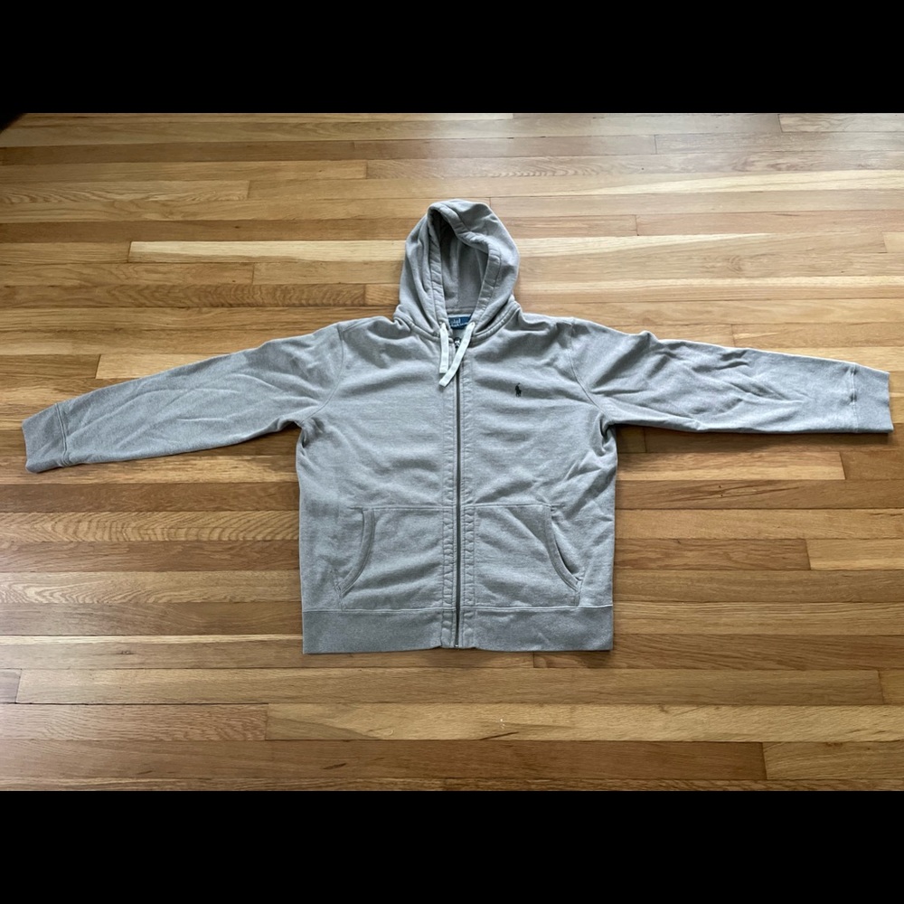 Polo Zip Up Hoodie XXL Oatmeal
